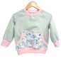 Preview: Pullover [ Kids 1-7 Jahre ] bunte Fische hell (Sweat hell mint) (Bündchen rosa)